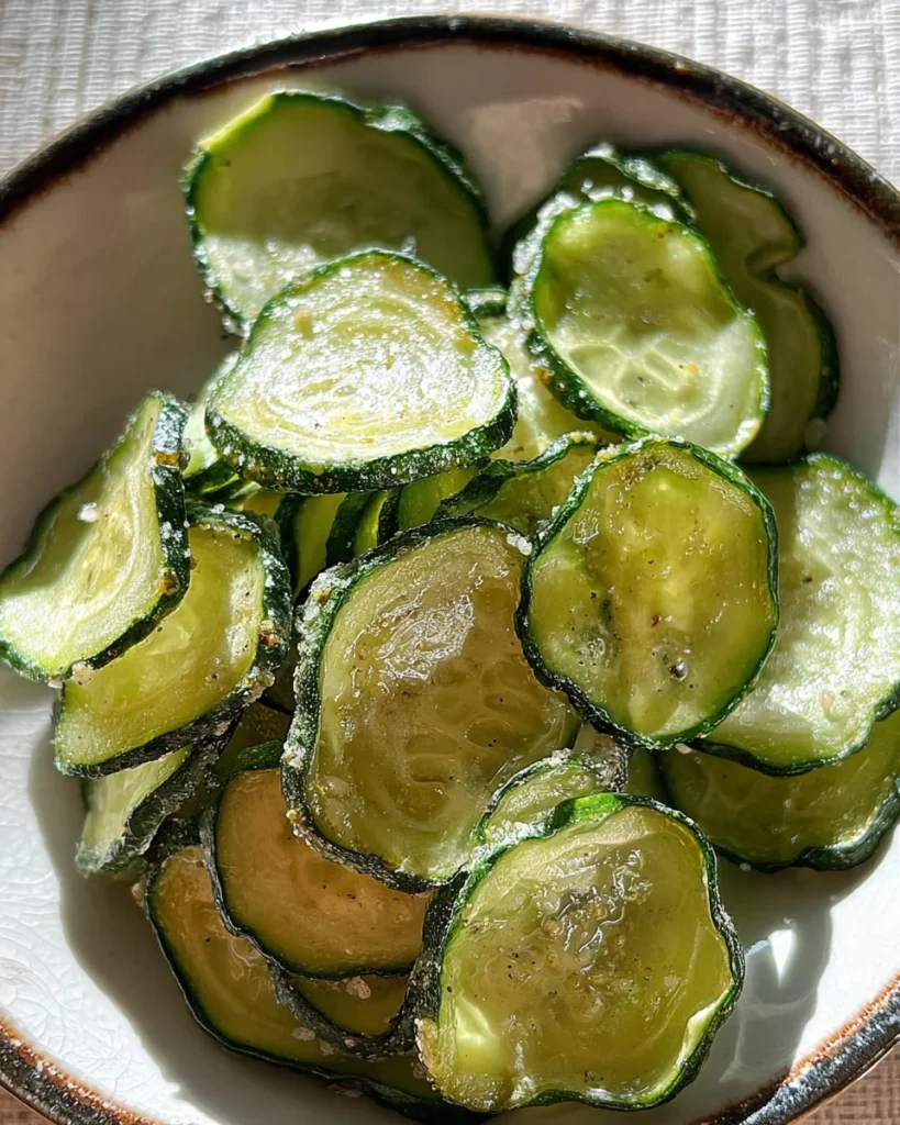 Salt and Vinegar Cucumber Chips