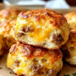 Sausage Cheese Butter Swim Biscuits