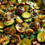 Skillet Zucchini and Mushrooms