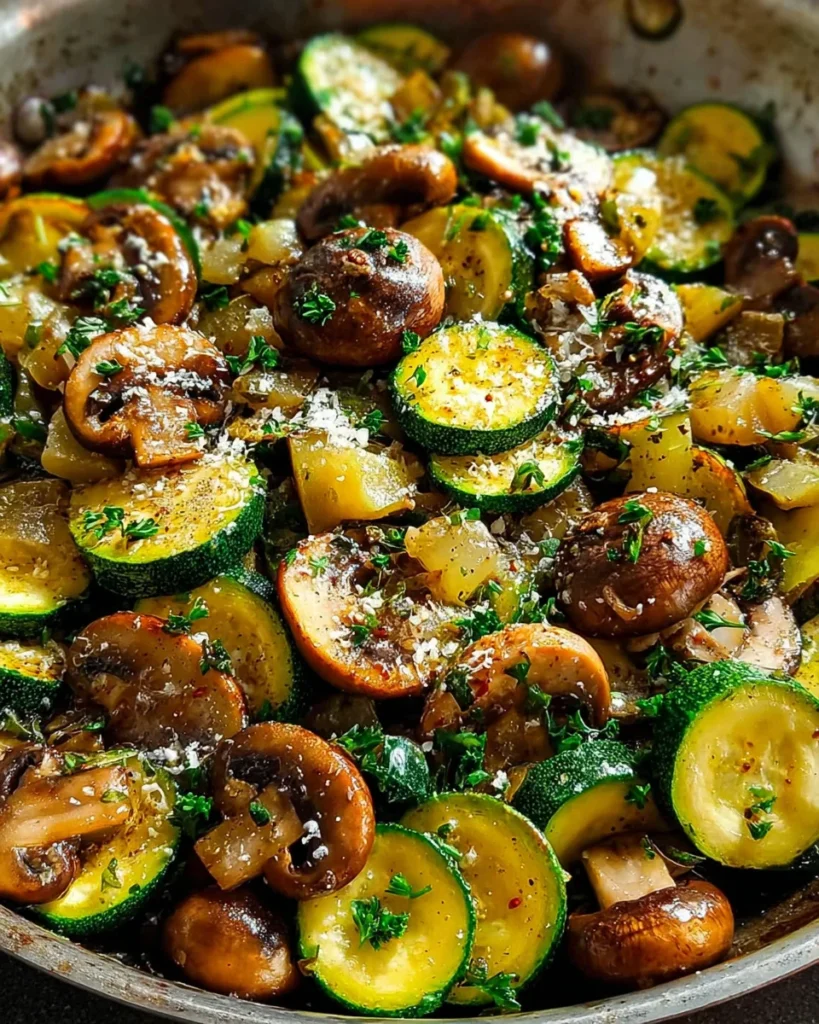 Skillet Zucchini and Mushrooms