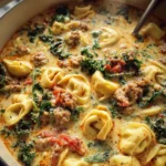 Spicy Sausage and Tortellini Soup