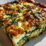 Spinach Cottage Cheese Egg Bake