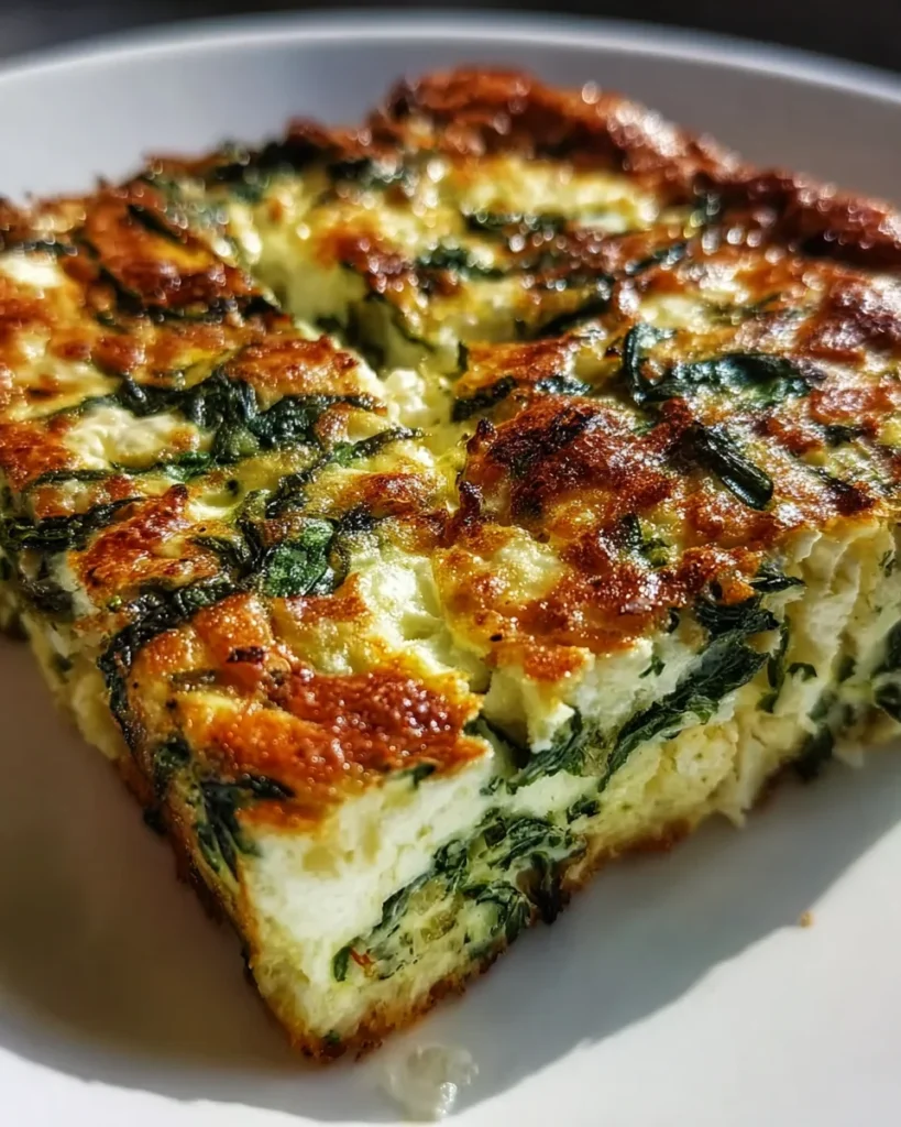 Spinach Cottage Cheese Egg Bake