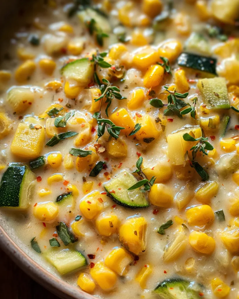Summer Fresh Corn and Zucchini Chowder