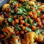 Vegan Hot Honey Cauliflower and Chickpeas Recipe