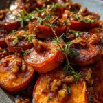 Walnut Maple Roasted Sweet Potatoes