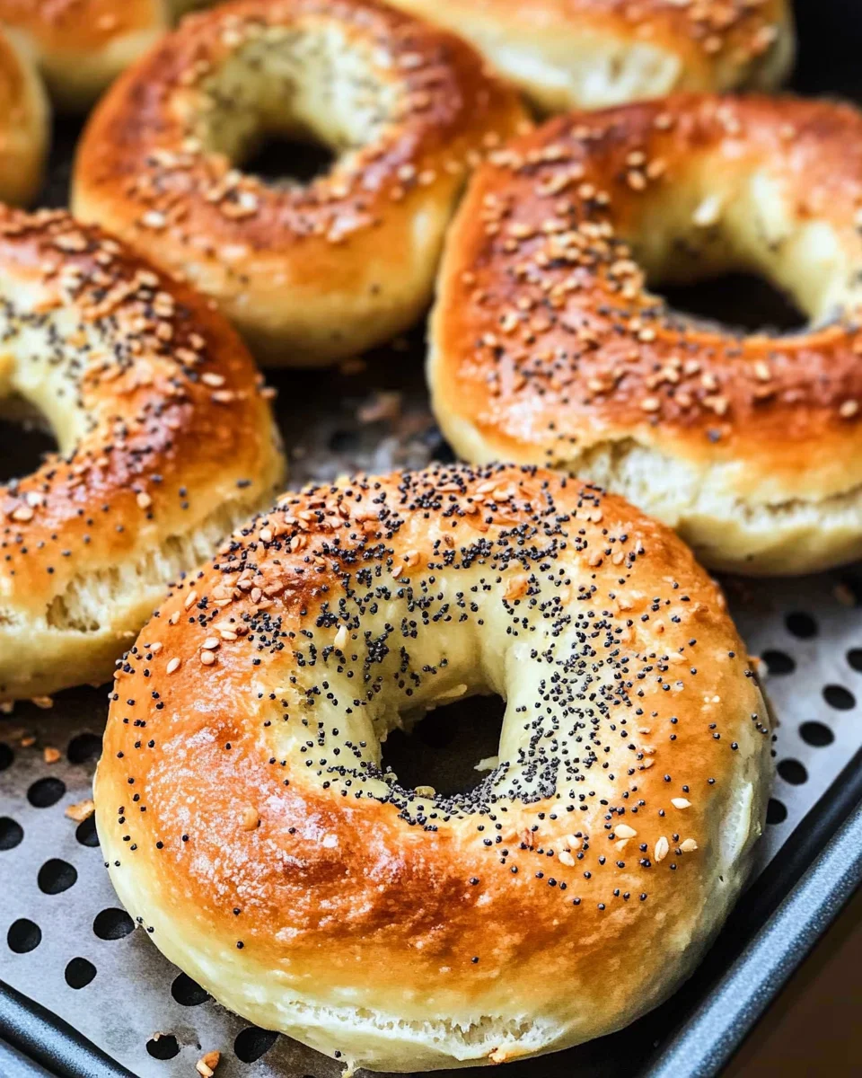 Air Fryer Protein Bagels