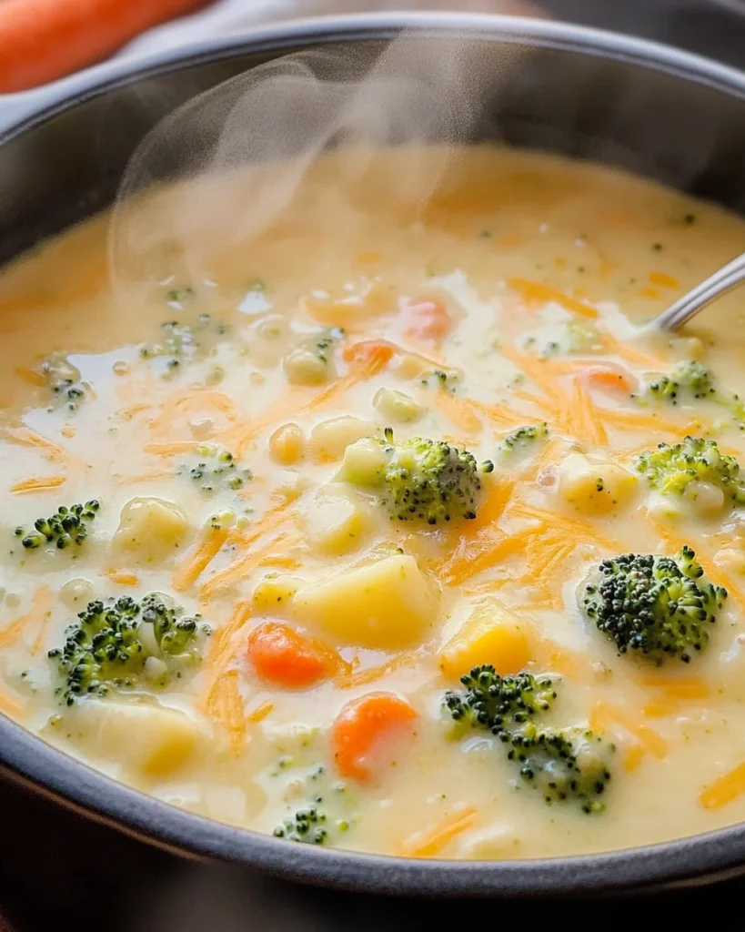 Cheddar Broccoli Potato Soup