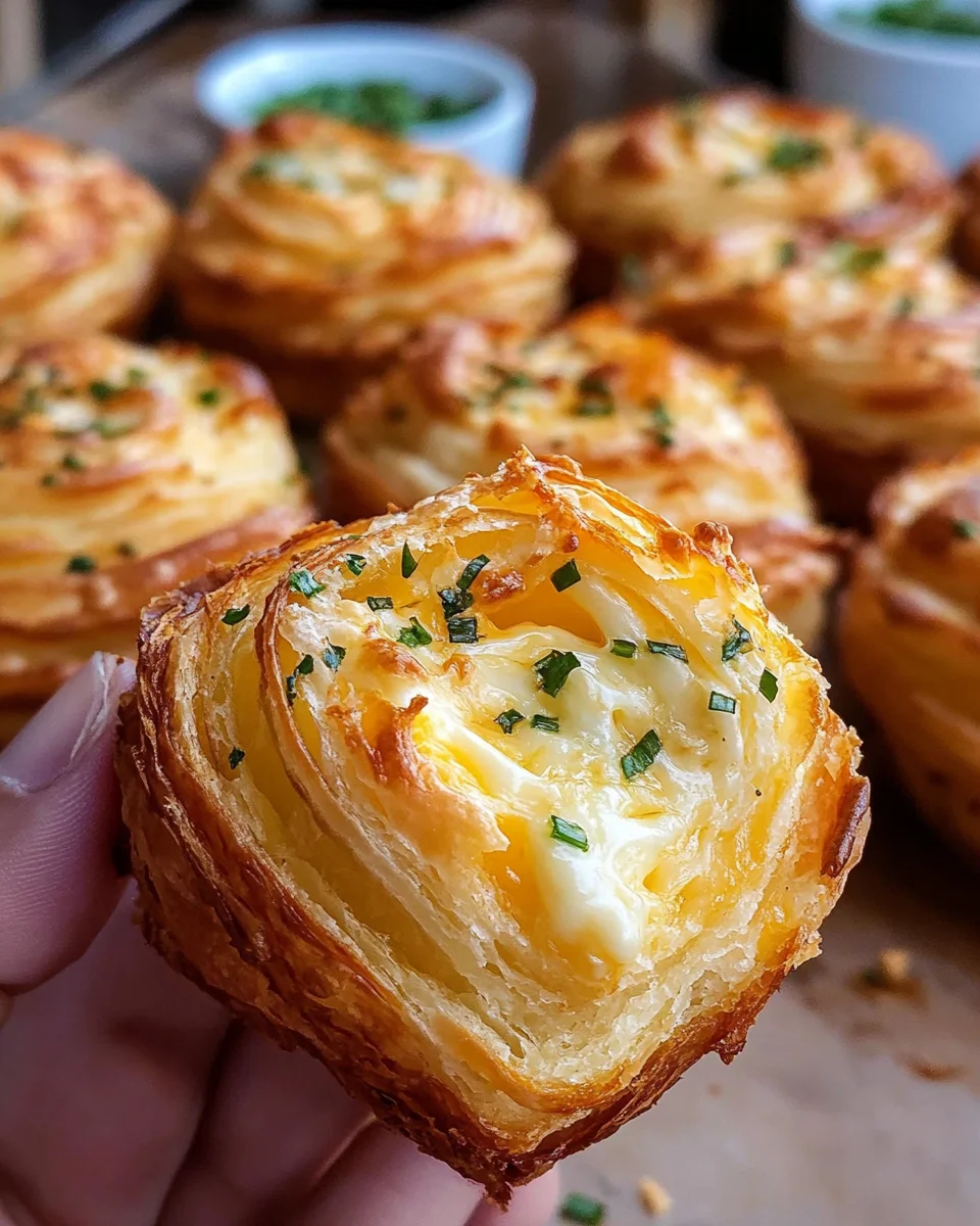Cheesy Garlic Cruffin
