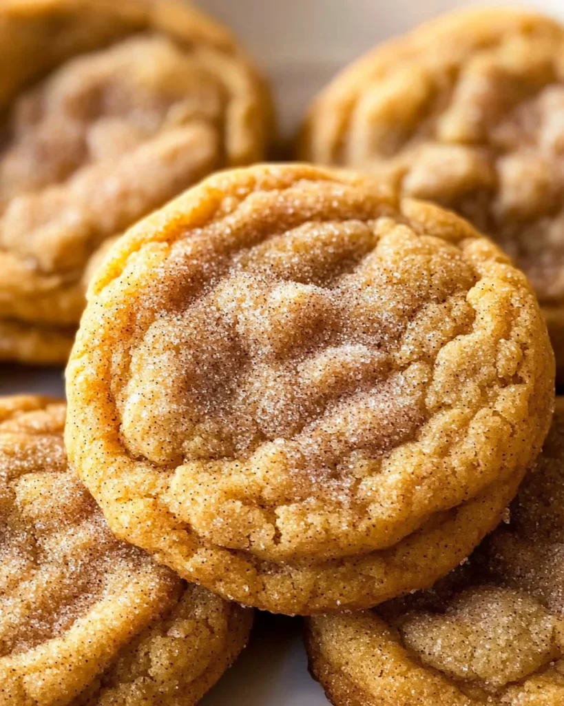 Chewy Pumpkin Snickerdoodle Cookies