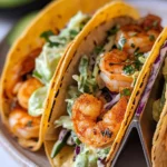 Cilantro Lime Shrimp Tacos with Creamy Slaw