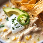 Creamy Crockpot White Chicken Chili