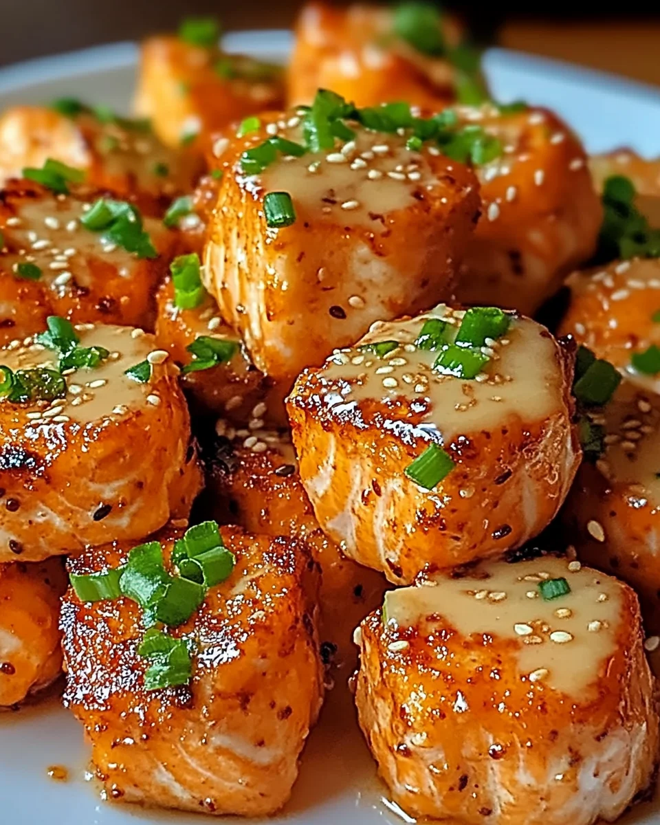 Crispy Bang Bang Salmon Bites