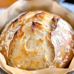 Dutch Oven No Knead Crusty Bread