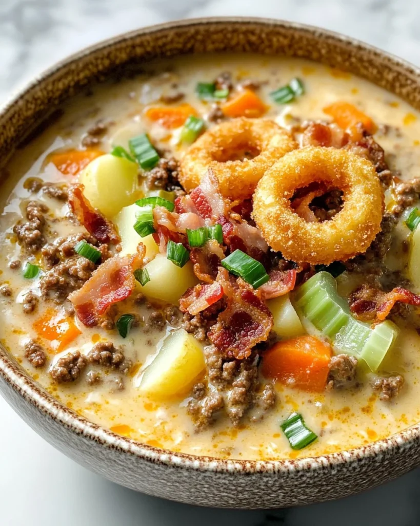 Easy Cheeseburger Soup Recipe