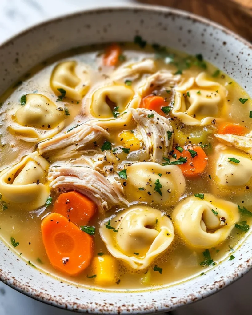 Easy Chicken Tortellini Soup