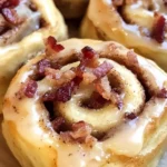 Easy Maple Bacon Cinnamon Rolls