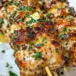 Garlic Parmesan Chicken Skewers