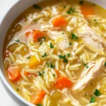 Lemon Chicken Orzo Soup