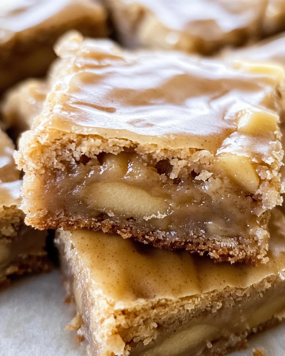 Maple Glazed Apple Blondies