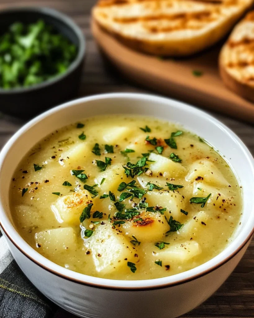 Roasted Garlic Potato Soup