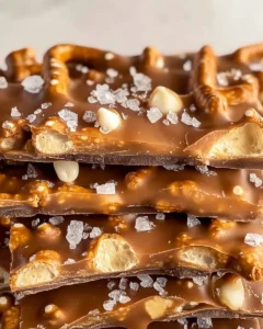 Salted caramel pretzel bark