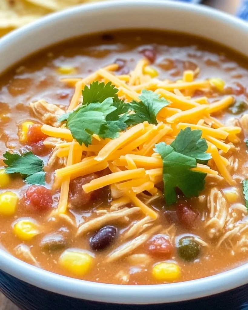 Slow Cooker Chicken Tortilla Soup