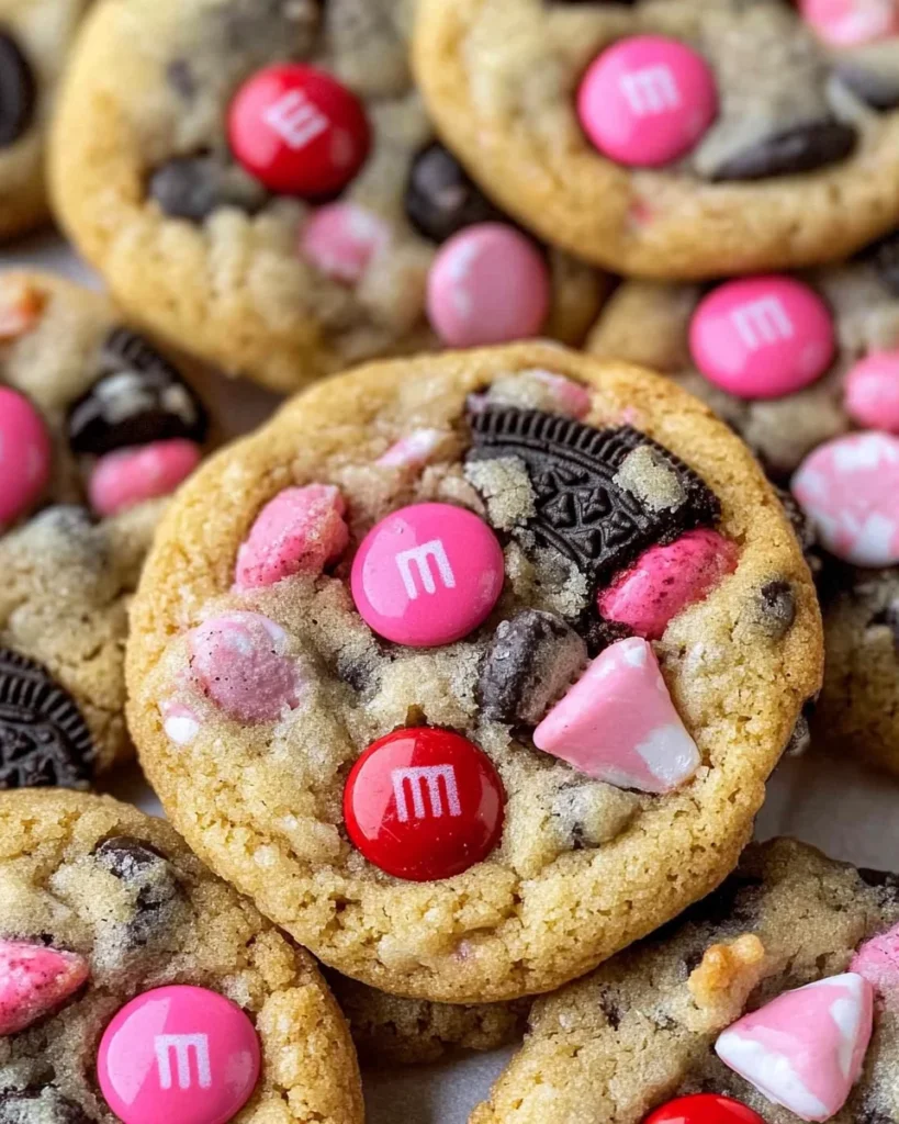 Valentine's day Oreo M&m's cookies