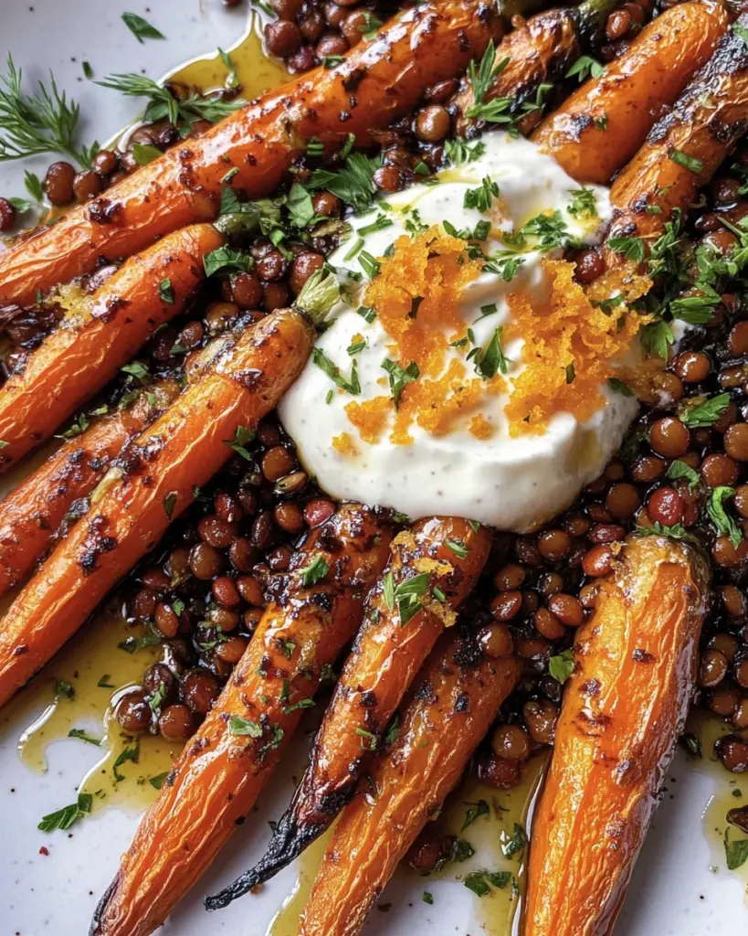 Balsamic Carrots With Orange Tahini Yogurt