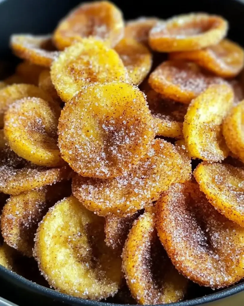 Cinnamon-Sugar Air Fryer Banana Chips : Sweet Snack