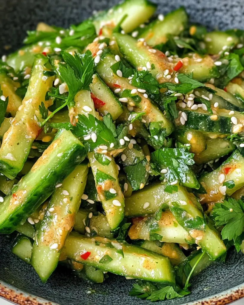 Cucumber Peanut Butter Salad
