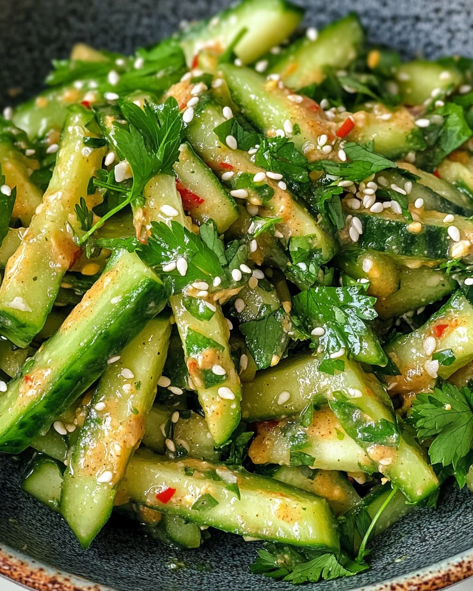 Cucumber Peanut Butter Salad
