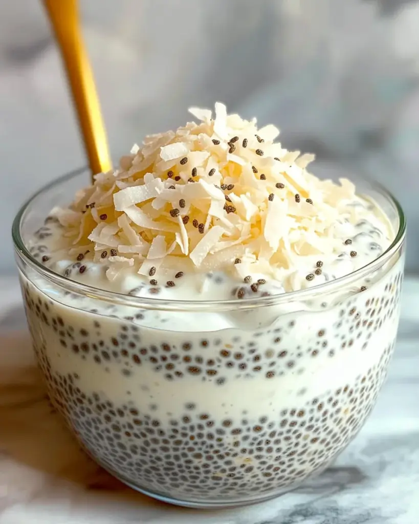 Easy Coconut Chia Pudding Recipe (Coconut Raffaello)