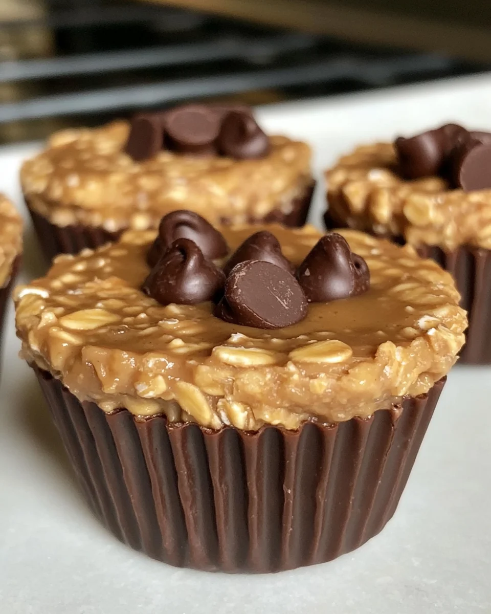Easy Peanut Butter Protein Oatmeal Cups
