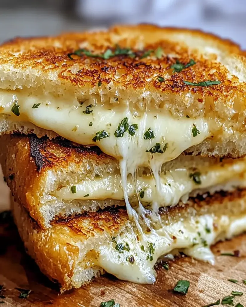 Garlic Bread Grilled Cheese | 15 min Lunch Idea