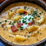Hearty Cheddar Garlic Herb Potato Soup Recipe