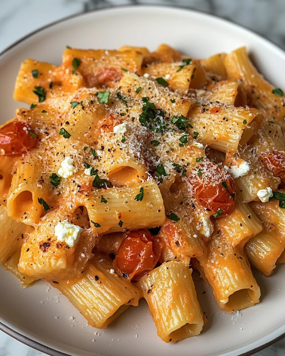 High Protein Baked Feta Pasta with Hidden Veggies (Creamy, Easy & Healthy)