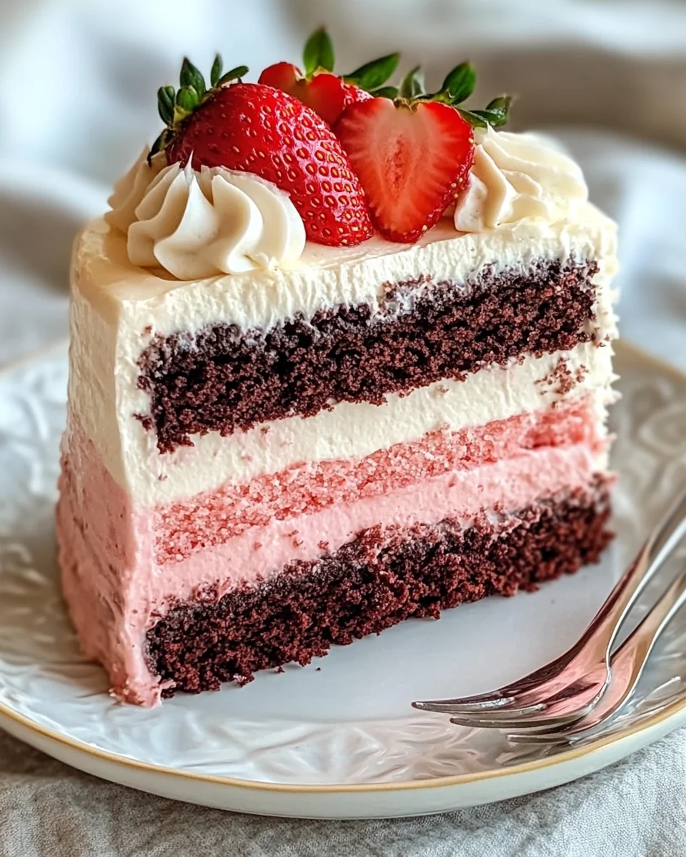 Neapolitan Cake Delight: Three Layers of Irresistible Flavor