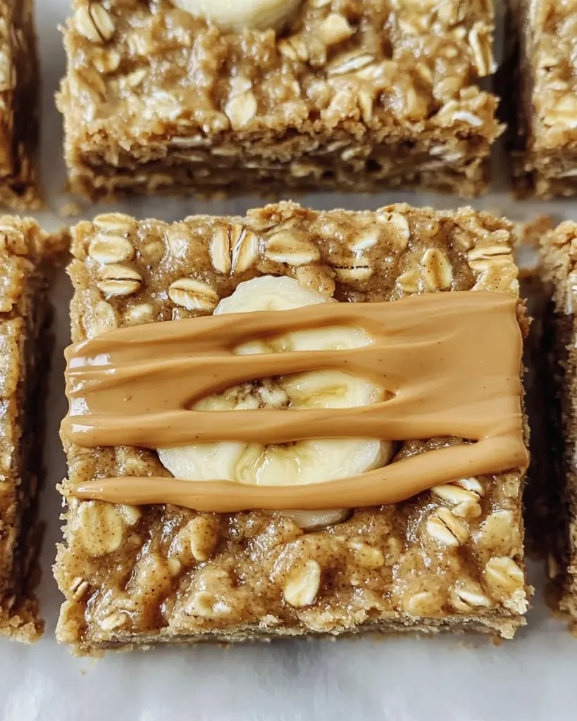 Simple 3-Ingredient Peanut Butter Banana Oatmeal Bars