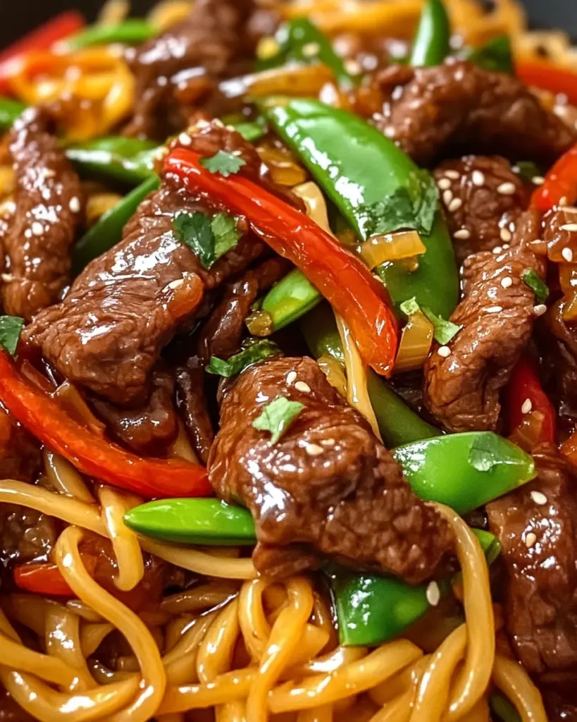 Sticky Beef Noodles